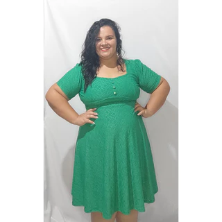VESTIDO OLIVIA GODÊ PLUS SIZE MODA EVANGÉLICA DE LAISE
