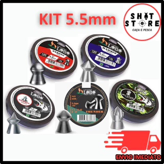 KIT Chumbinho de Pressão 5.5mm (Strong / Hammer / Combat / Hunter / Thunder) - 625 unidades