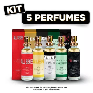5 perfumes de bolso de 15ml - Amakha Paris