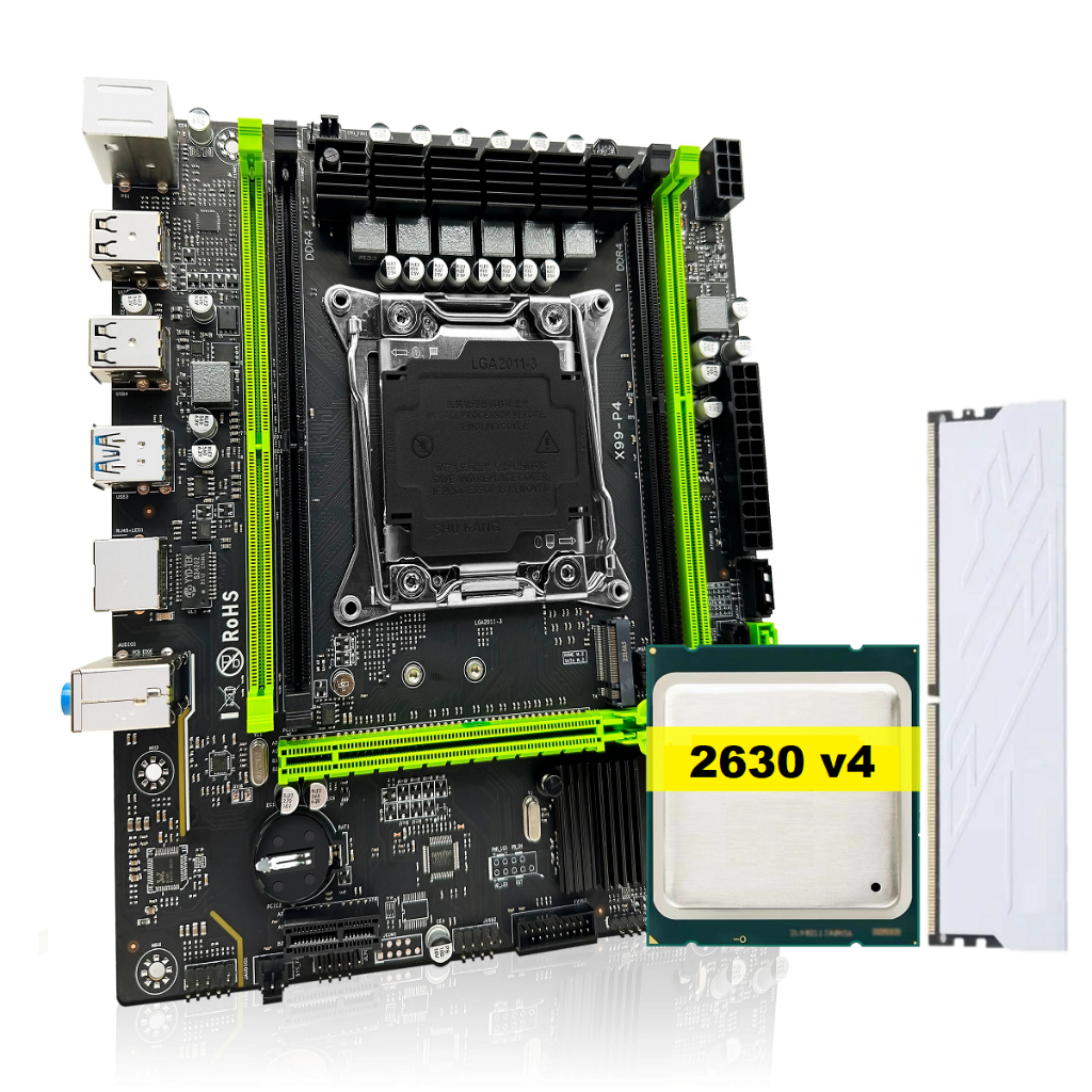 Kit x99 Placa Mãe + Intel Xeon E5 2630 v4 10 Núcleos + 16gb Ddr4 2666mhz