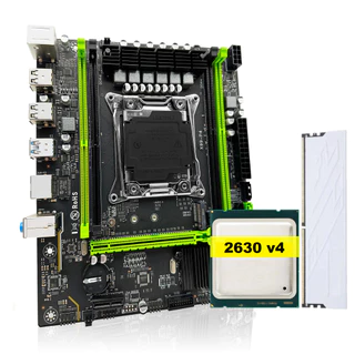 Kit x99 Placa Mãe + Intel Xeon E5 2630 v4 10 Núcleos + 16gb Ddr4 2666mhz