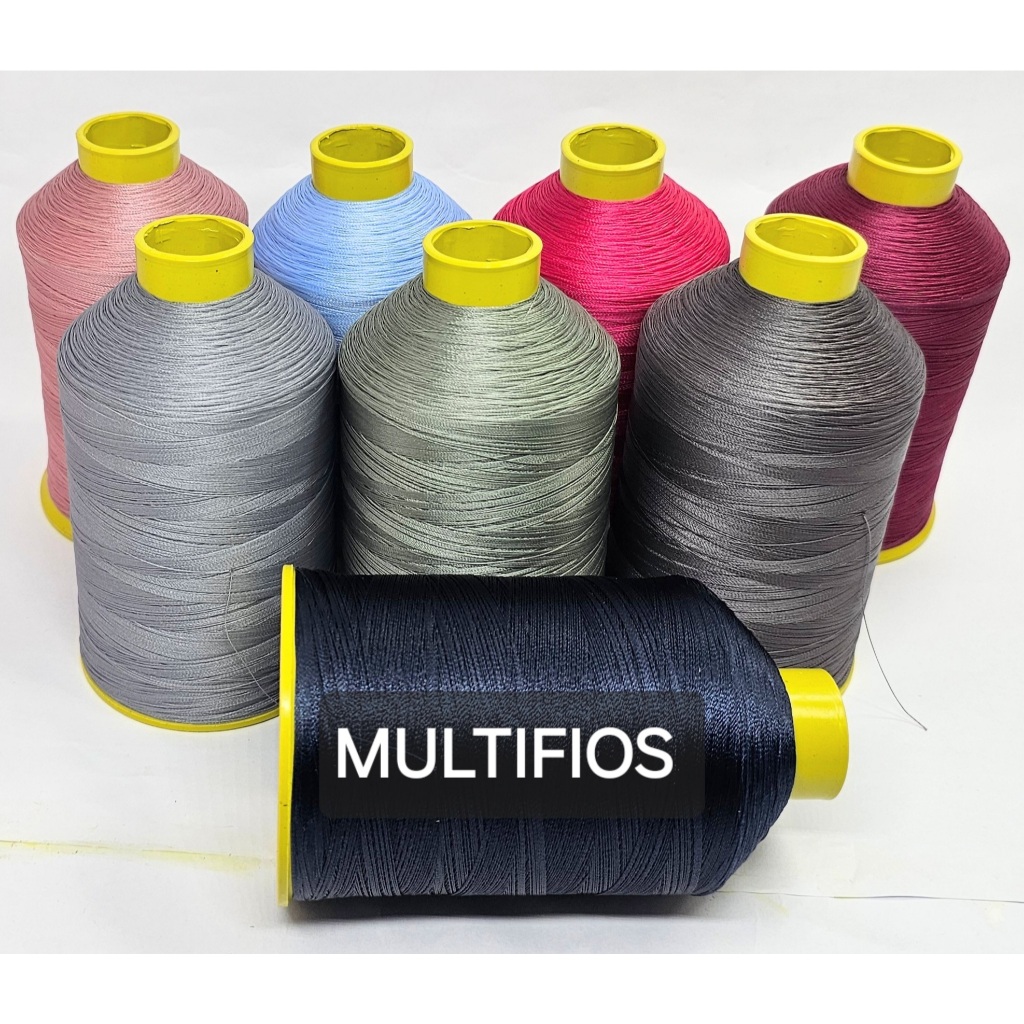 01 Linha de nylon 60 Poliamida, cone de 250 gramas, para costura em ...