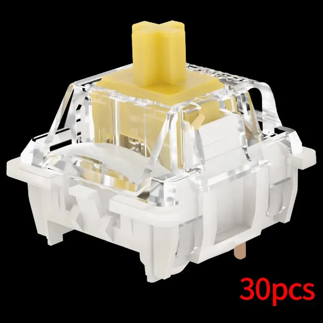 30 unidades Botão Switch Teclado Mecânico Gateron GPro 3.0 Tátil Amarelo