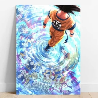 quadro Goku dragon ball z placa decorativa anime geek
