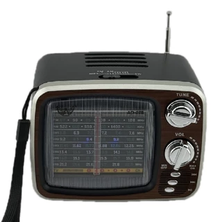 Rádio Am Fm Bluetooth Retro Vintage Tv Usb Radinho Recarregável Caixa de som AD-078