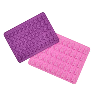Molde Urso De Chocolate Silicone 50 Cavidade Goma Doce Bandeja