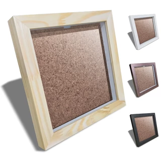 Moldura Caixa Alta 20x20 Pinus Natural com Vidro