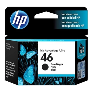CARTUCHO ORIGINAL HP 46 PRETO 26ML PARA HP 2529 4729 5738 5739