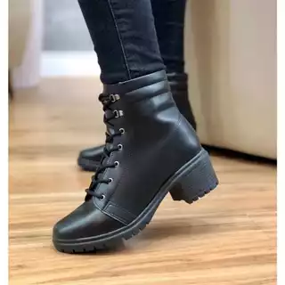 Coturno Cano Baixo Com Aplicações Bota Feminina Ryhen Calçados