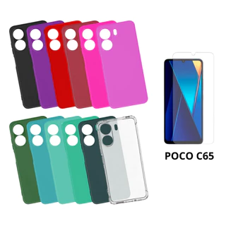 Capa Veludo + Pelicula 3D Compatível Para Xiaomi Poco C65