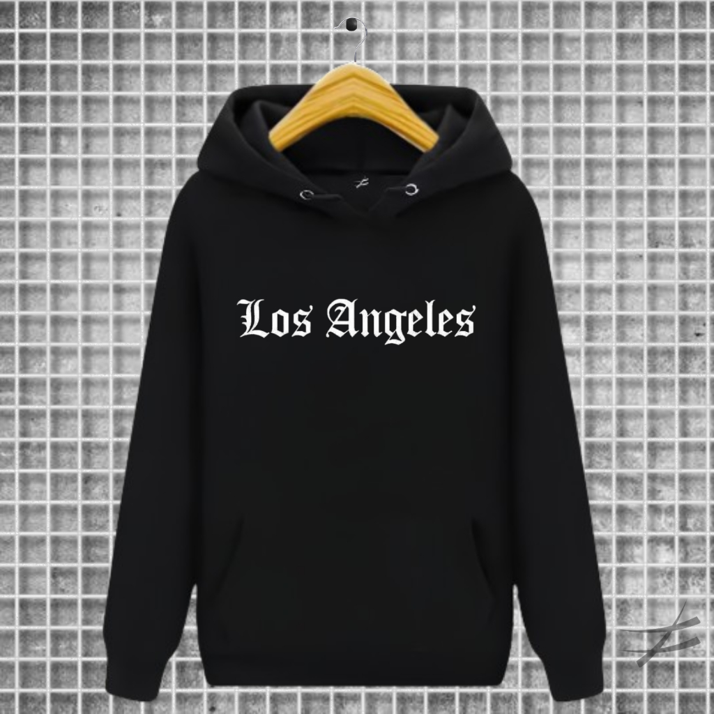 Moletom Blusa De Frio Estampado Los Angeles Canguru Bolso e Capuz
