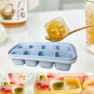Forma De Silicone Com Tampa 8 Divisórias - Para Gelo, Papinha, Frutas e Molhos