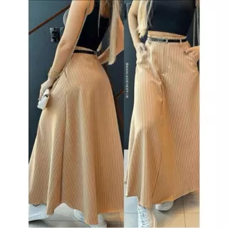steve store modas saia longa alfaiataria listrada feminina evangelica tecido alfaiataria elegante com bolsos