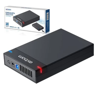 Case De aluminio 3,5" para HD SATA III USB 3.0 6 Gbps CGHD-G35 EXBOM