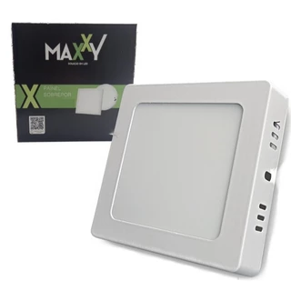 Kit 10 Painéis Plafon Sobrepor Led Quadrado 6w Frio 6500k alumínio iluminação comercial residencial
