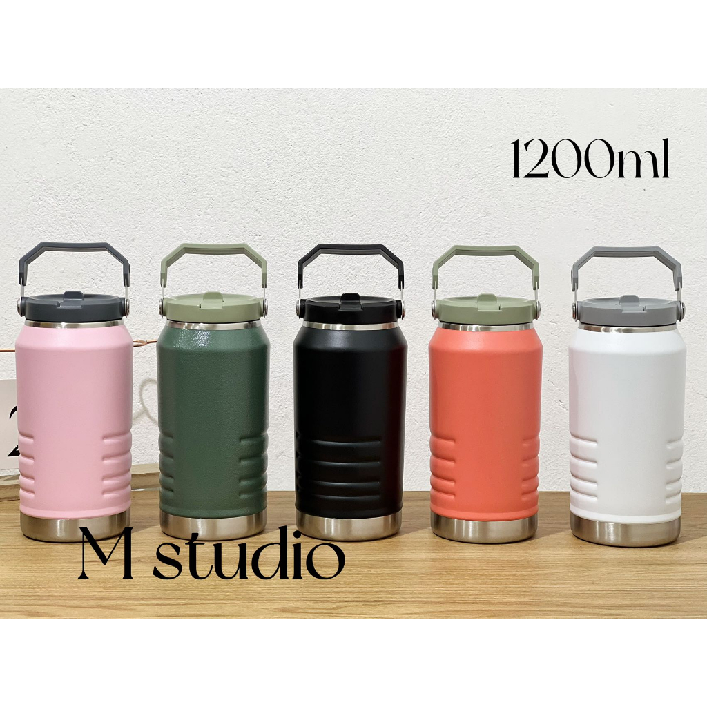 Garrafa Térmica Flip Straw Jub 1.200 ML Academia, Crossfit, Treino, Lazer