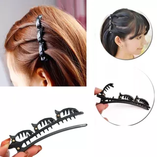 Acessório de Cabelo tipo Bico de Pato com 3 Presilhas Trança Penteados
