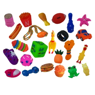Kit 4 Mordedores Brinquedo Diversos P/ Cachorros Pequenos