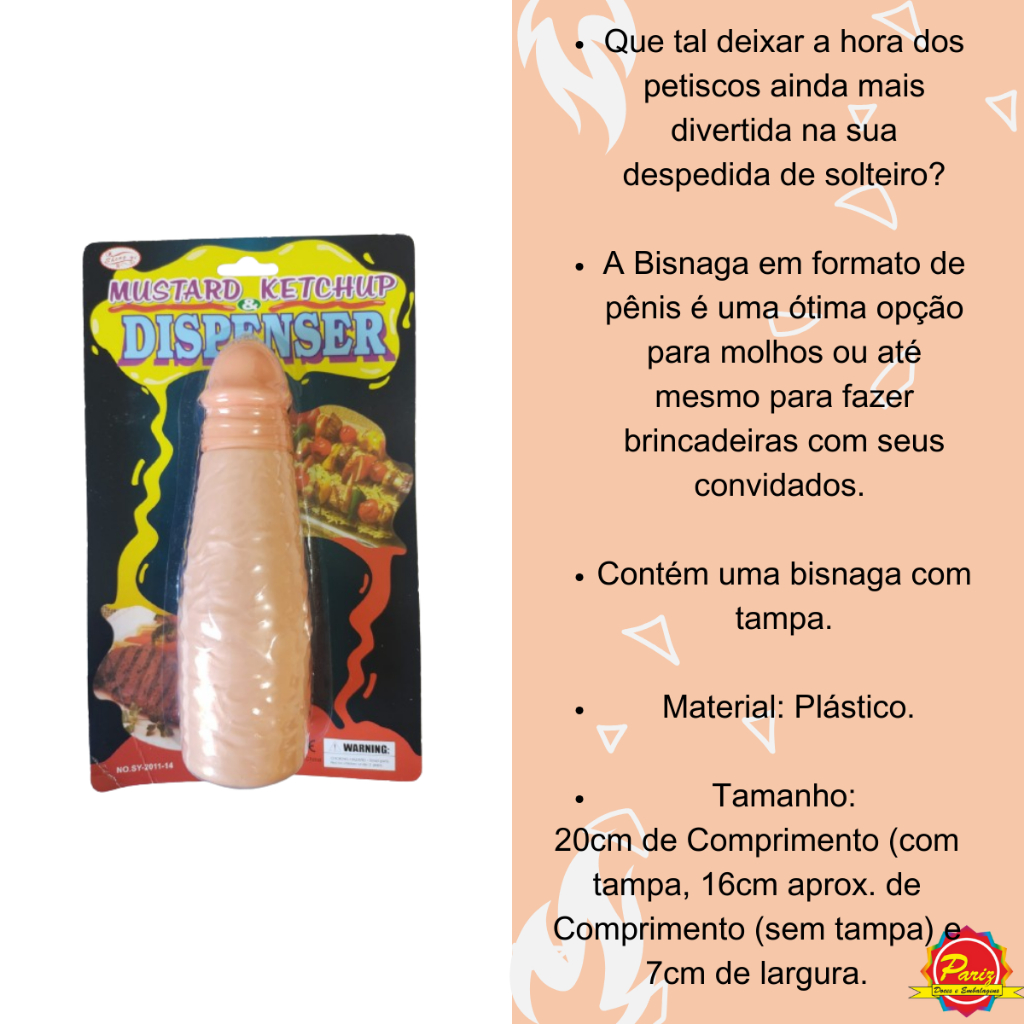 Bisnaga para Molhos Ketchup Mostarda Maionese Molho Caseiro Pênis para  Festa Erótica Despedida de Solteiro 1un | Shopee Brasil