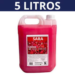 Sabonete Líquido Perolizado Frutas Vermelhas Sara Limpeza - 5 litros