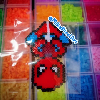 Chaveiro / Colar / ímã Homem Aranha (Spider Man) em Pixel Arte