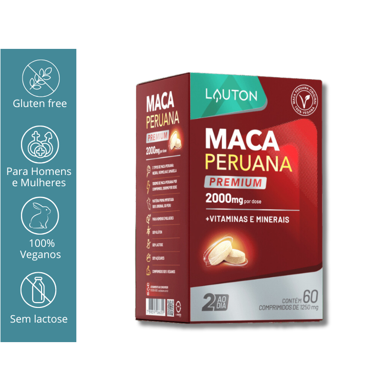 MACA PERUANA PREMIUM 60 CAPSÚLAS 2000mg - LAUTON