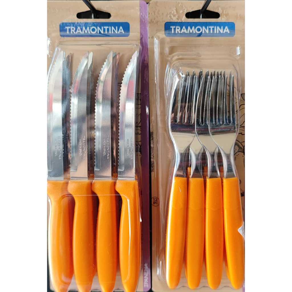 Kit Garfo e Faca Tramontina IPANEMA c/ 12 UN cada | Shopee Brasil
