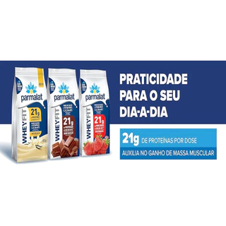 Whey Fit Vitaminas Parmalat Pré Pós Treino Pct 450gr Sabores