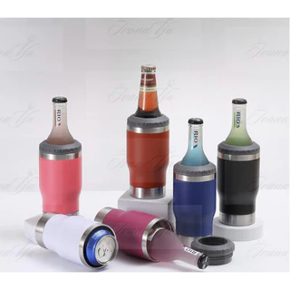 Copo Térmico 6 em 1 Porta Latinha Barrigudinha Long Neck Lata 2 tampas