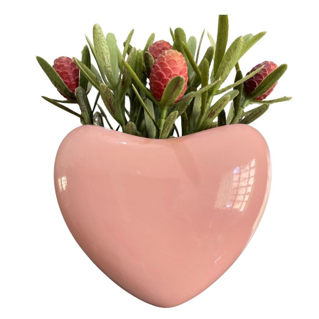 cachepot imã coração magnético com plantinha em Promoção na Shopee