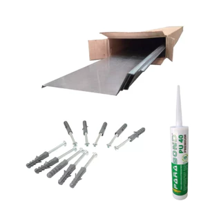 RUFO EXTERNO AÇO GALVALUME KIT DE 6 METROS (6 PÇS DE 1 M) CORTE 20