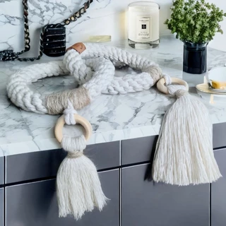 Centro de mesa decorativo de Macramê|Sala de estar