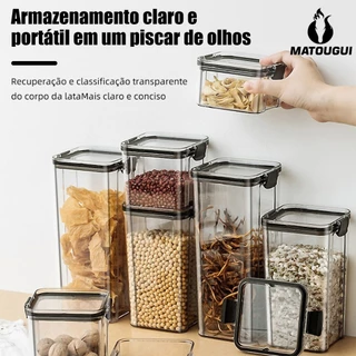 matougui Kit Completo Cozinha Potes de Alimentos Frascos de armazenamento de Acrílico