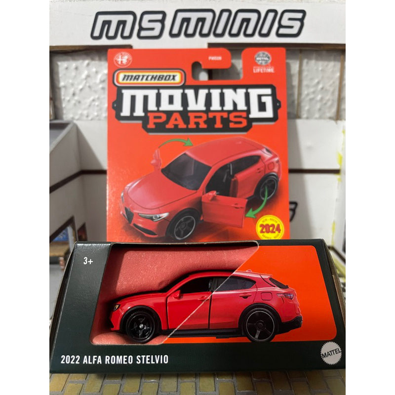 Modèle Réduit Matchbox Alfa Romeo Stelvio 1/64 - Série Moving Parts 2022, Modèle 2025 | Neuf, Miniature Métal