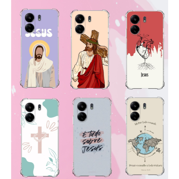CAPA TPU DESENHOS VARIADOS RELIGIÃO CAPINHA REDMI 13C