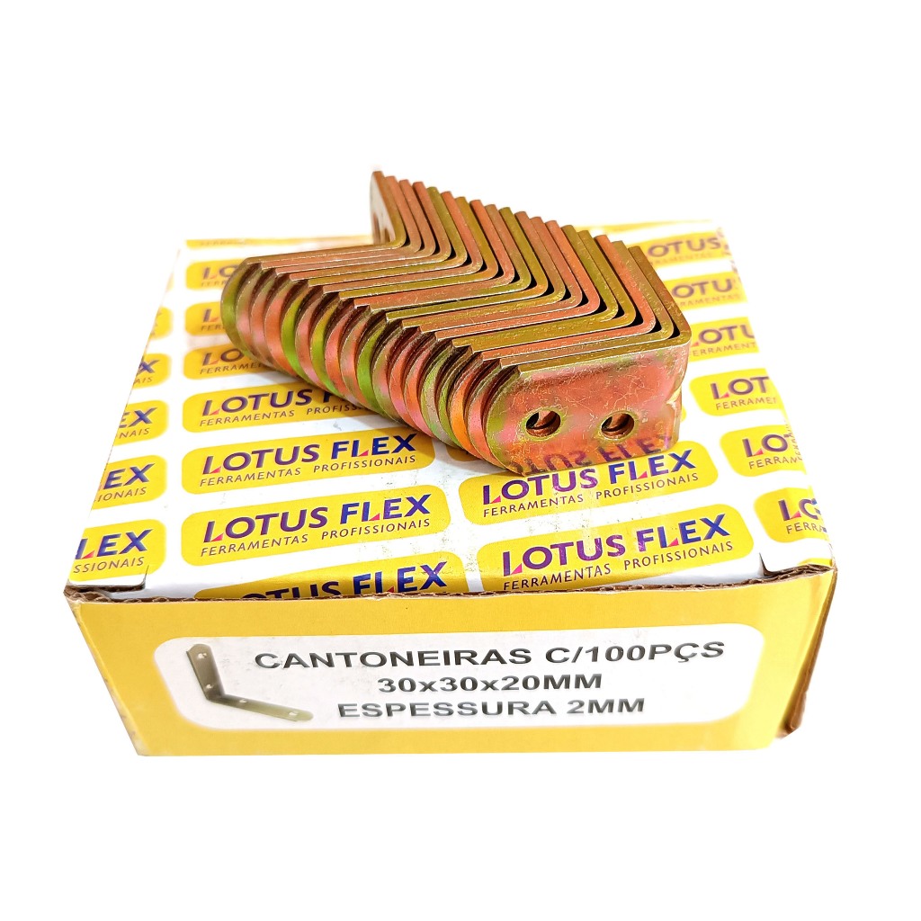Cantoneiras Aço Para Móveis Armários 100 Peças 30x30x20mm