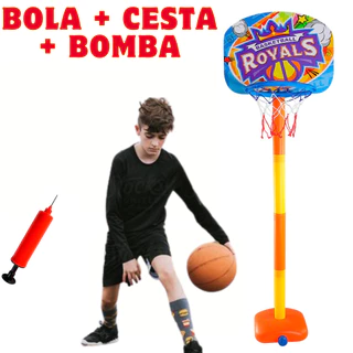 Cesta de Basquete com Tabela, Bola e Bomba - Kit Completo para Diversão e Esporte