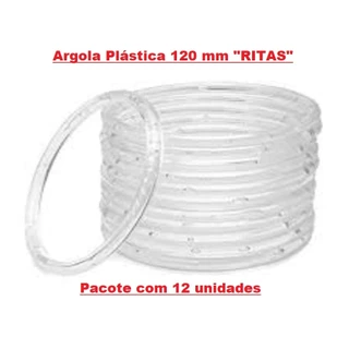 Argola Plástica Transparente N° 120 Artesanato 12 Un