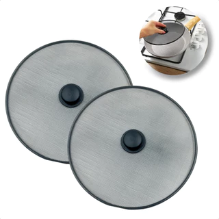 Kit Com 2 Tampa Protetora De Frituras Telada Aramada Panela Frigideira Grande 29cm