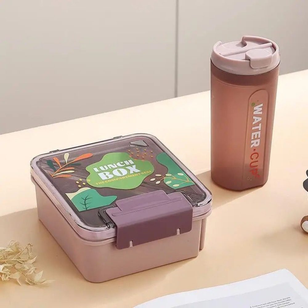 kit lancheira marmita bento e garrafa de qualidade alimentar QUEBOM