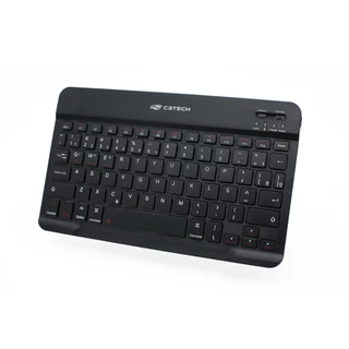 Teclado C3Tech Sem fio Bluetooth K-BT40BK MINI slim ultrafino ideal para tablets Teclas baixas Bateria Recarregável