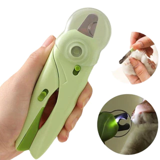 Cortador De Unhas Para Cães e Gatos Kit Alicate e Lixa Com Luz de Led Tesoura Completa