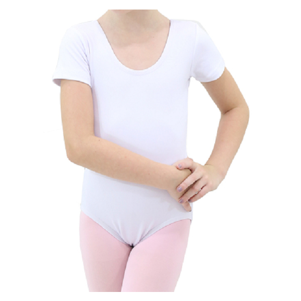 Collant Manga Curta Ballet Body Branco Balé Infantil Shopee Brasil
