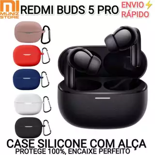 Capinha Xiaomi Redmi Buds 5 Pro Case Silicone Com Fivela Capa Colorida