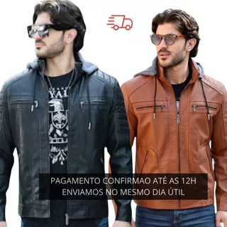 Jaqueta De Couro Masculina Reforçada Promocao
