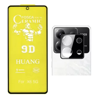 Película Cerâmica Fosca + Câmera Para Xiaomi Poco X6 5g