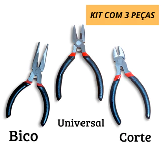 Alicate Bijuterias Artesanatos Bico/Corte Pescas Eletronicos Arame cabos linhas pequeno portatil mini