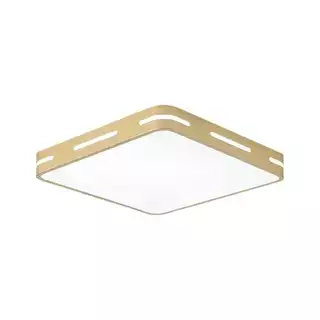 Plafon de Sobrepor Quadrado Dourado 40cm Led 30W 3 em 1 Bivolt