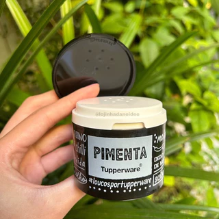 Tupperware Potinho Porta Tempero Pimenteiro Pimenta de Mesa PB- Linha Preto e Branco Pote Cozinha