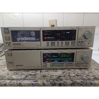 RECEIVER GRADIENTE DS 40 E TAPE DECK GRADIENTE DS 40 DEFEITO LEIA DESCRIÇÃO USADOS